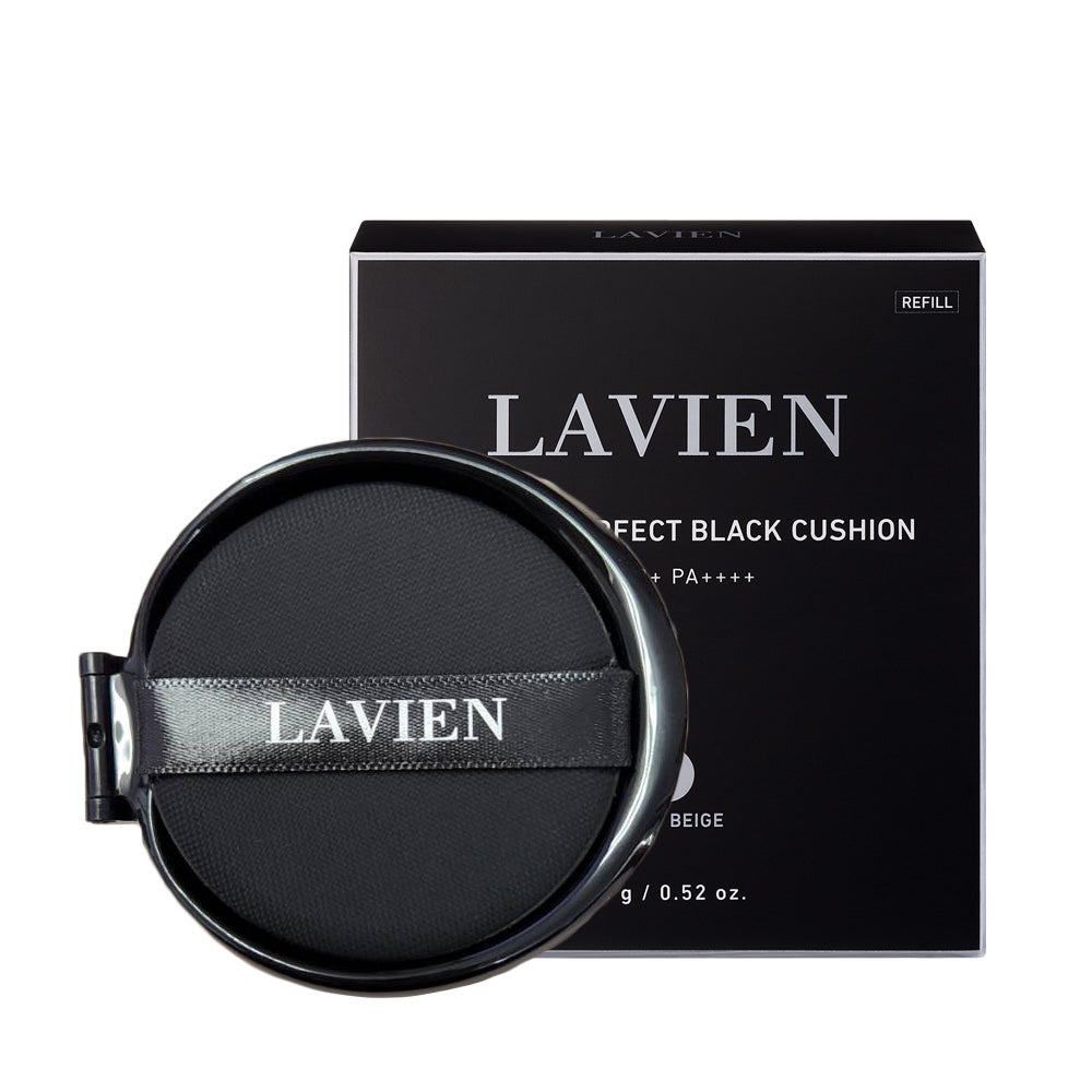 LAVIEN クッションファンデーション ブラック　セット　21番　下地 レフィル】ナチュラルパーフェクトブラッククッション15g【詰め替え用